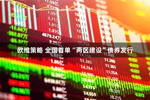 欧维策略 全国首单“两区建设”债券发行